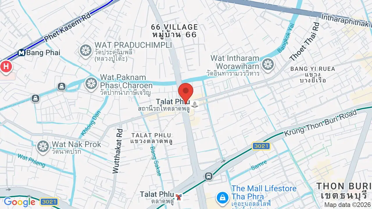 Map showing location of Talat Phlu Market