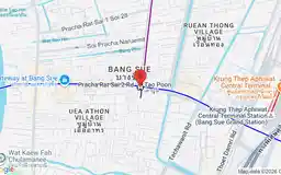Map showing location of Tao Poon station