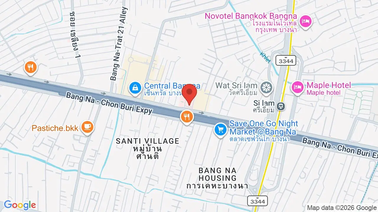 Map showing location of Thainakarin Hospital
