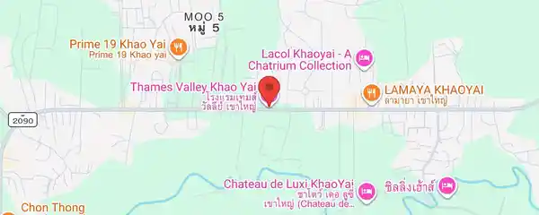 Static map showing Thames Valley Khao Yai in Khao Yai
