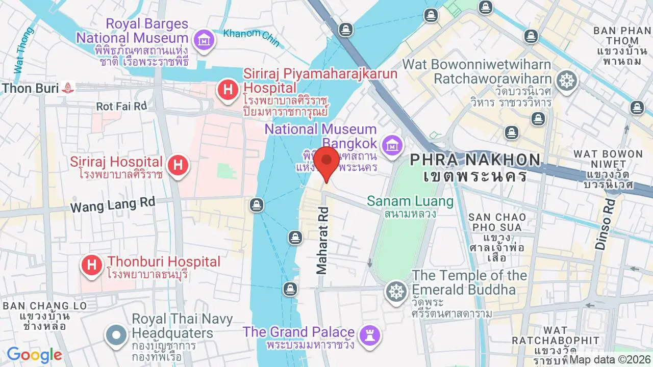 Map showing location of Thammasat University