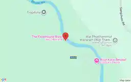 Static map showing The FloatHouse River Kwai in Kanchanaburi