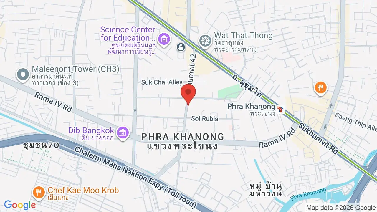 Map showing location of The Language Thailand