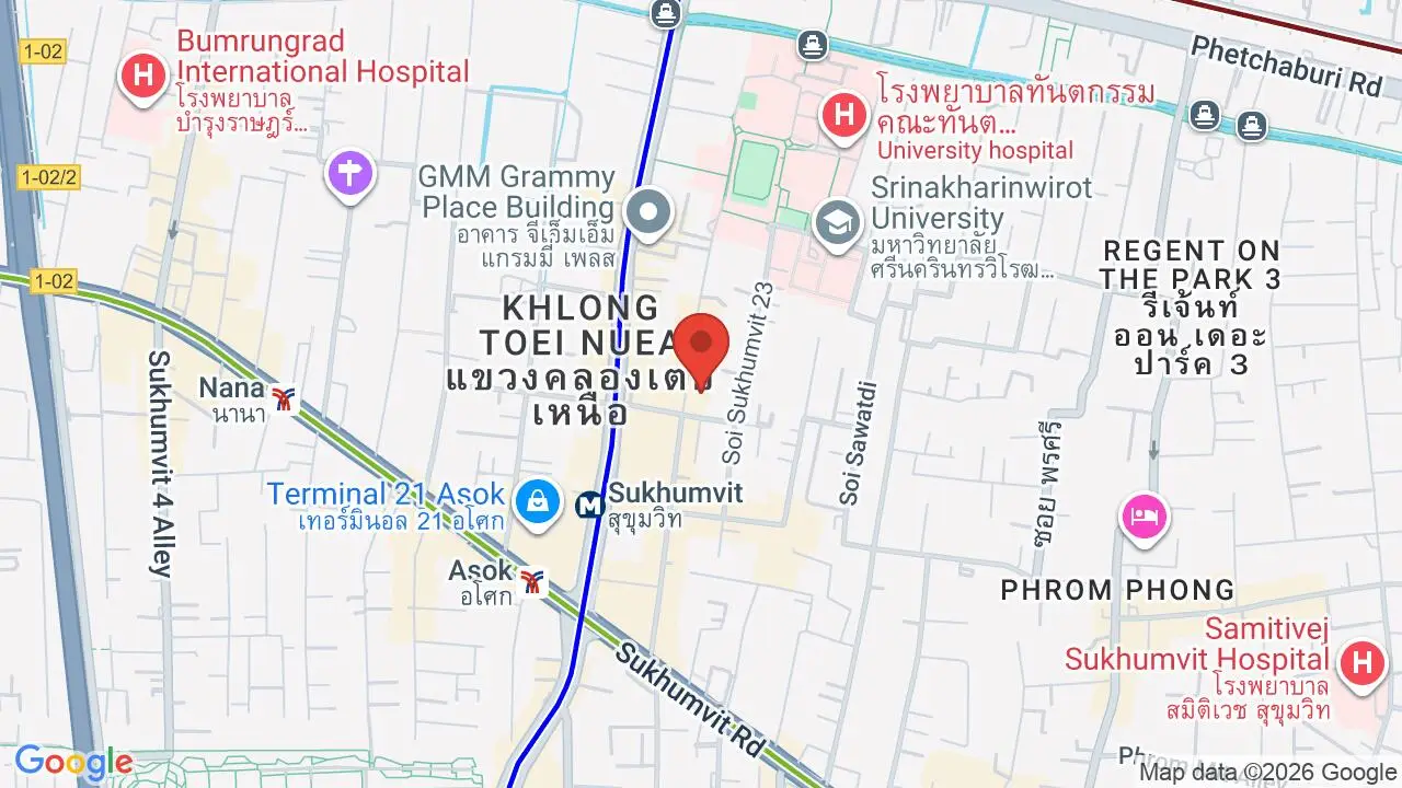Map showing location of The Local