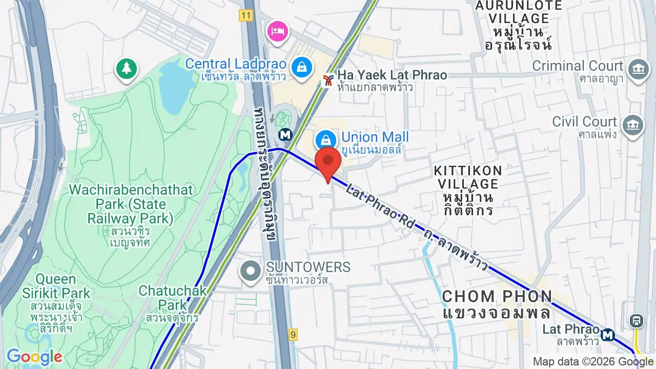 Map showing location of The Quarter Ladprao by UHG
