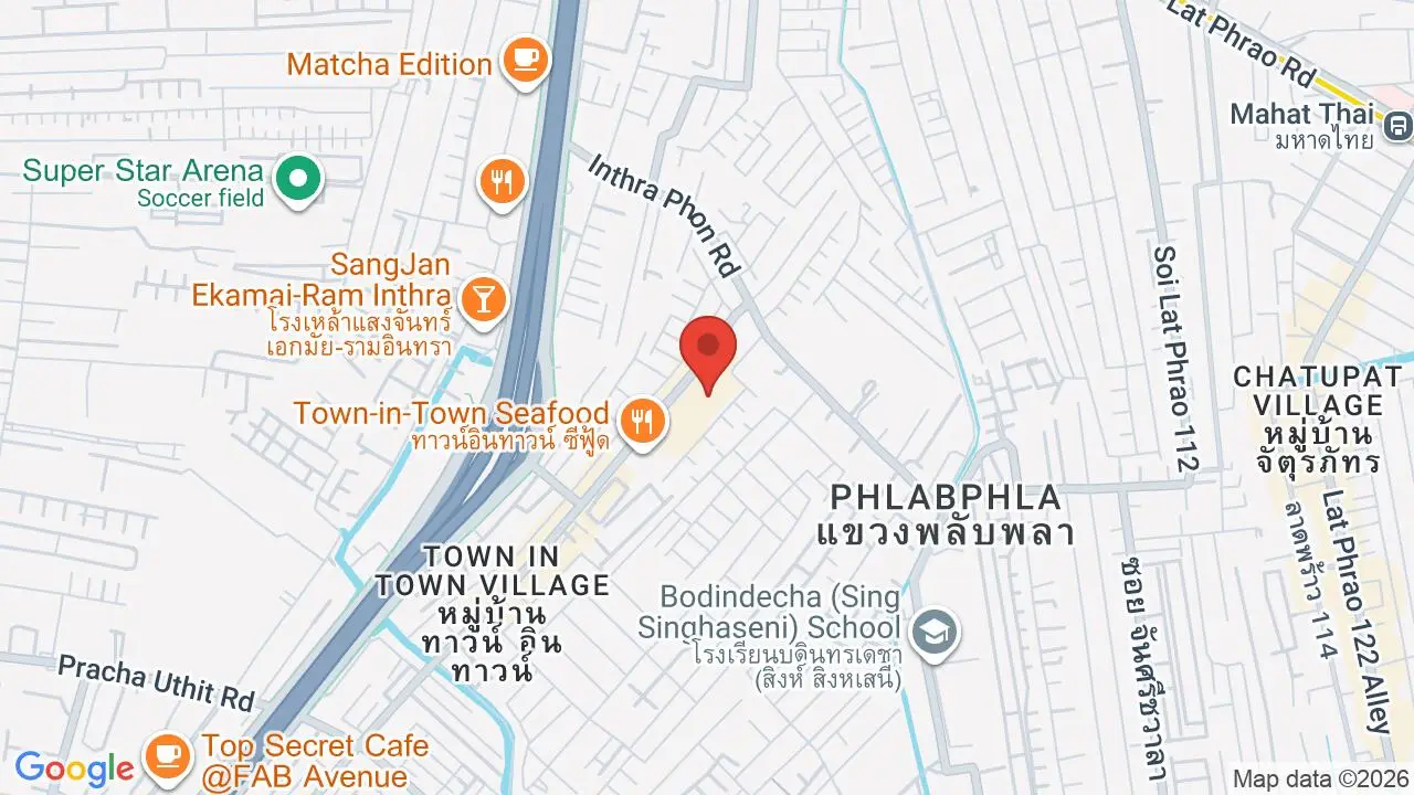 Map showing location of The Scene Town in Town