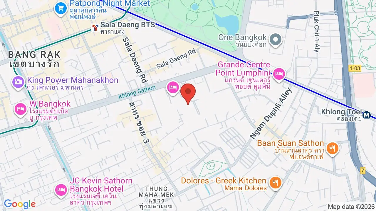 Map showing location of The Sukhothai Bangkok