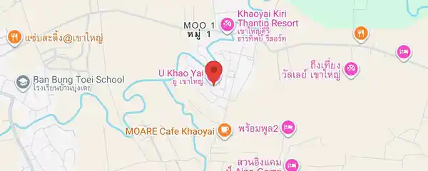 Static map showing U Khao Yai in Khao Yai