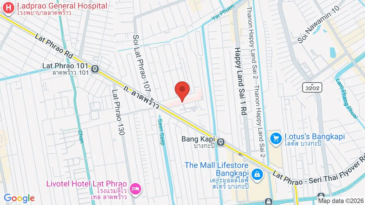 Map showing location of Vejthani Hospital