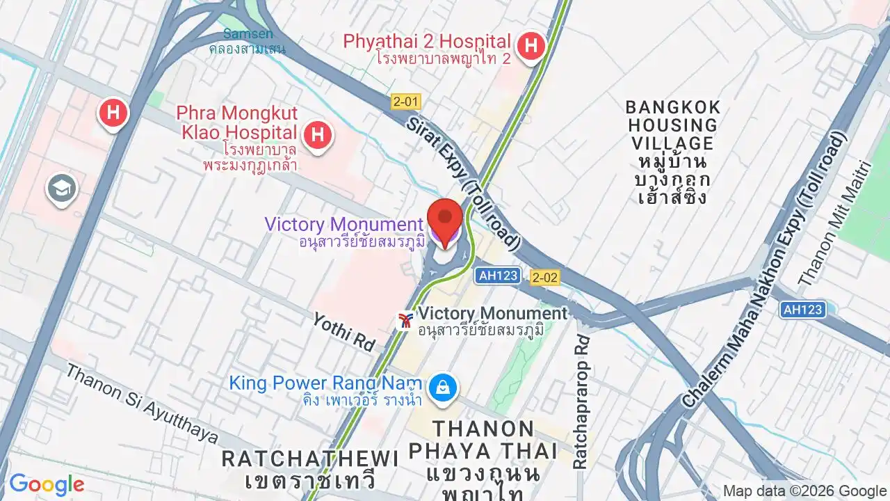 Google map centered on Victory Monument
