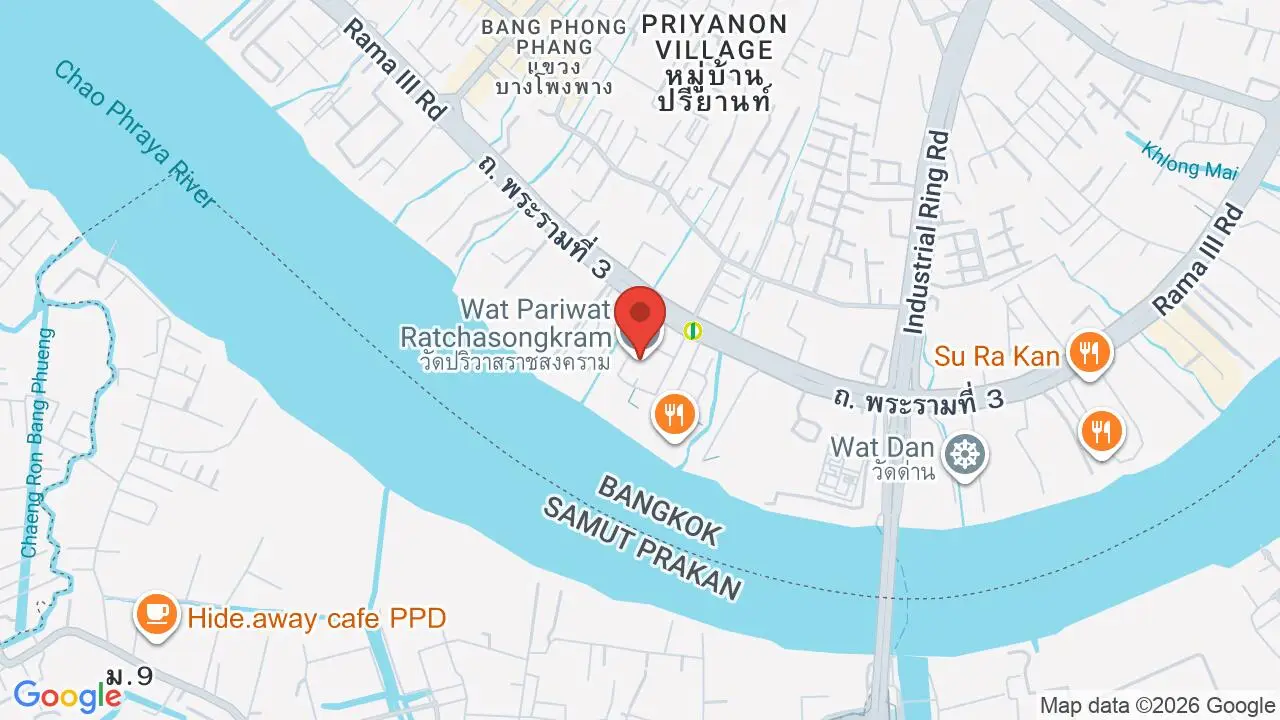 Map showing location of Wat Pariwat
