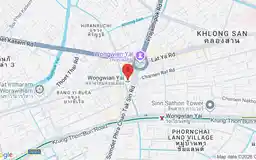 Map showing location of Wongwian Yai station