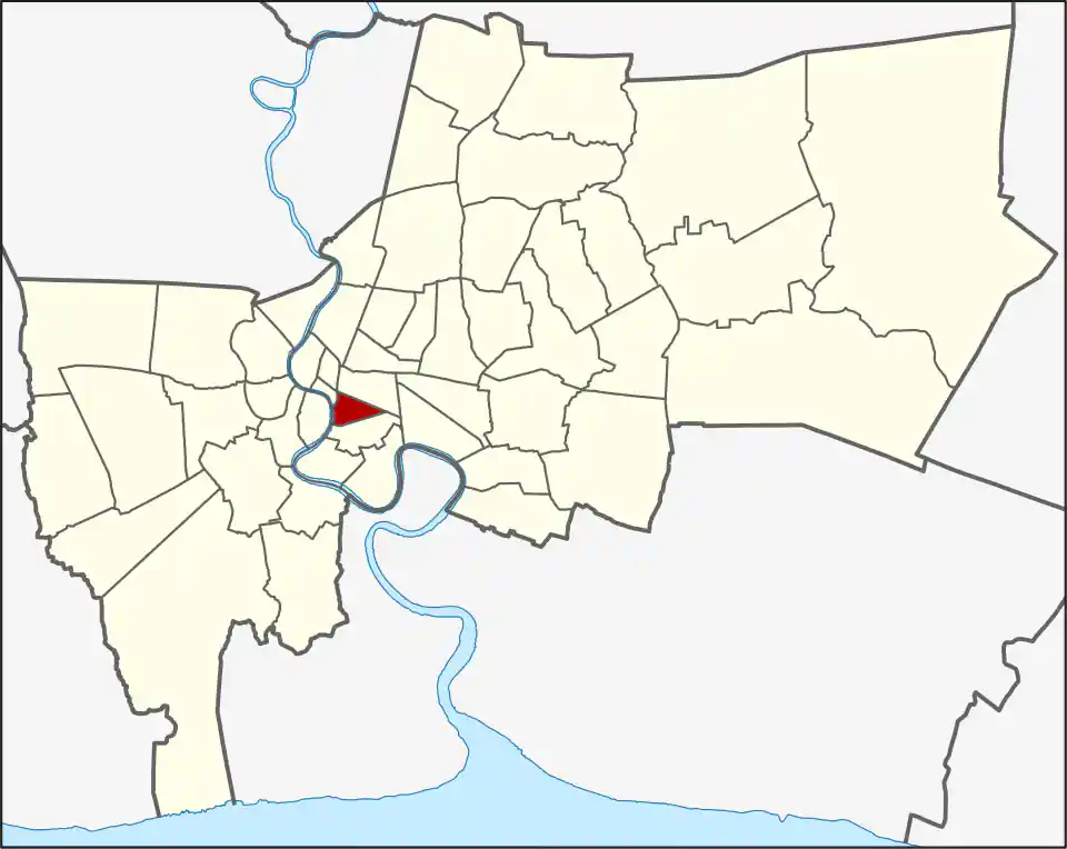 Bang Rak location within Bangkok