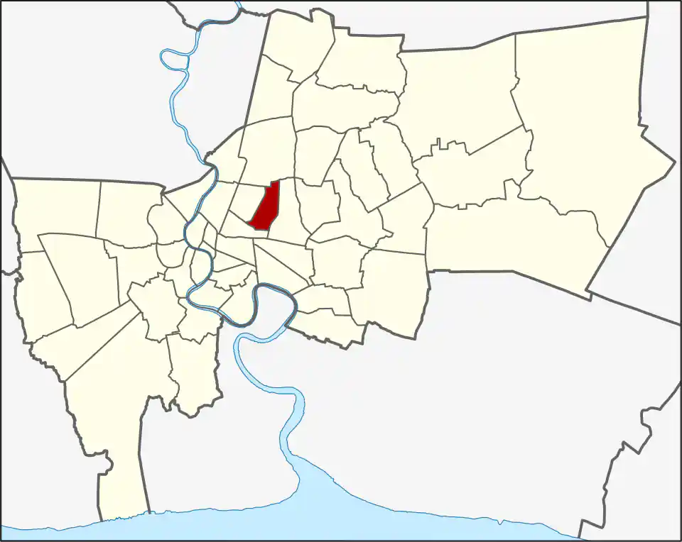 Din Daeng location within Bangkok