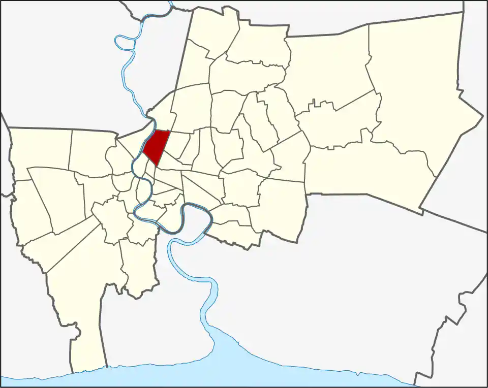 Dusit location within Bangkok