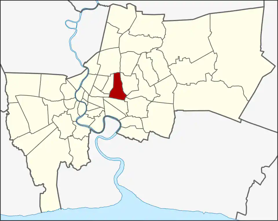 Huai Khwang location within Bangkok