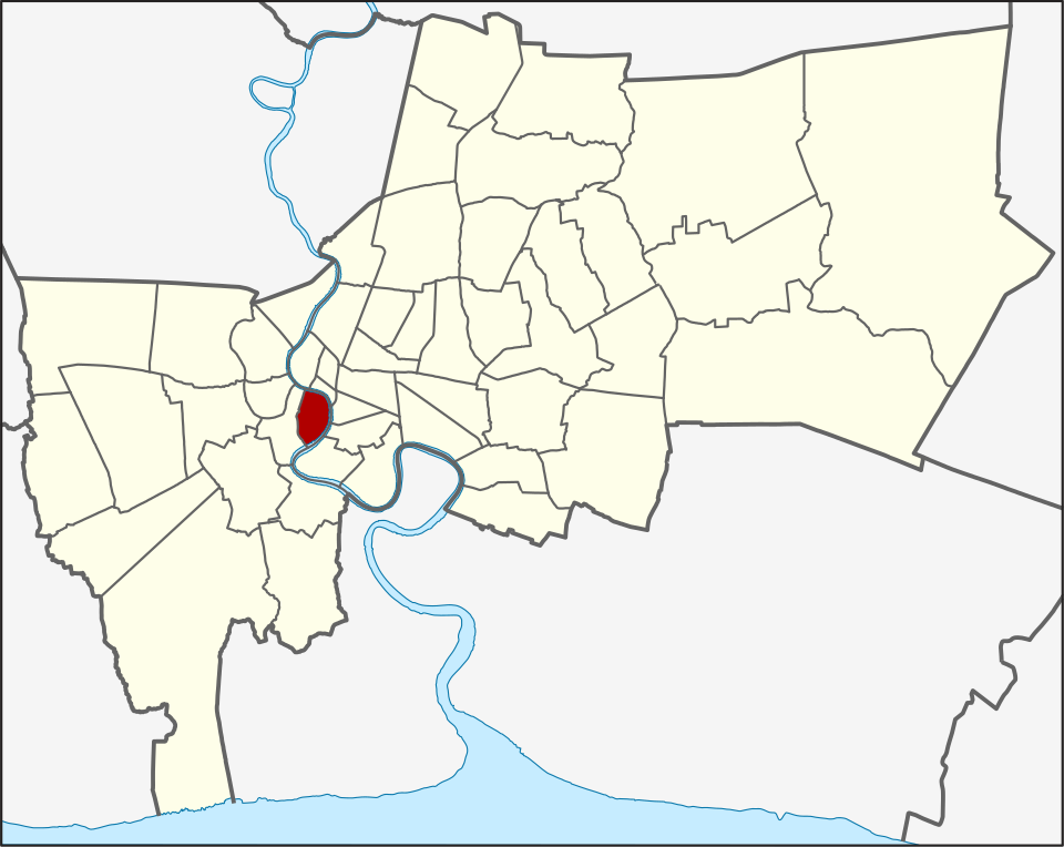 Khlong San location within Bangkok