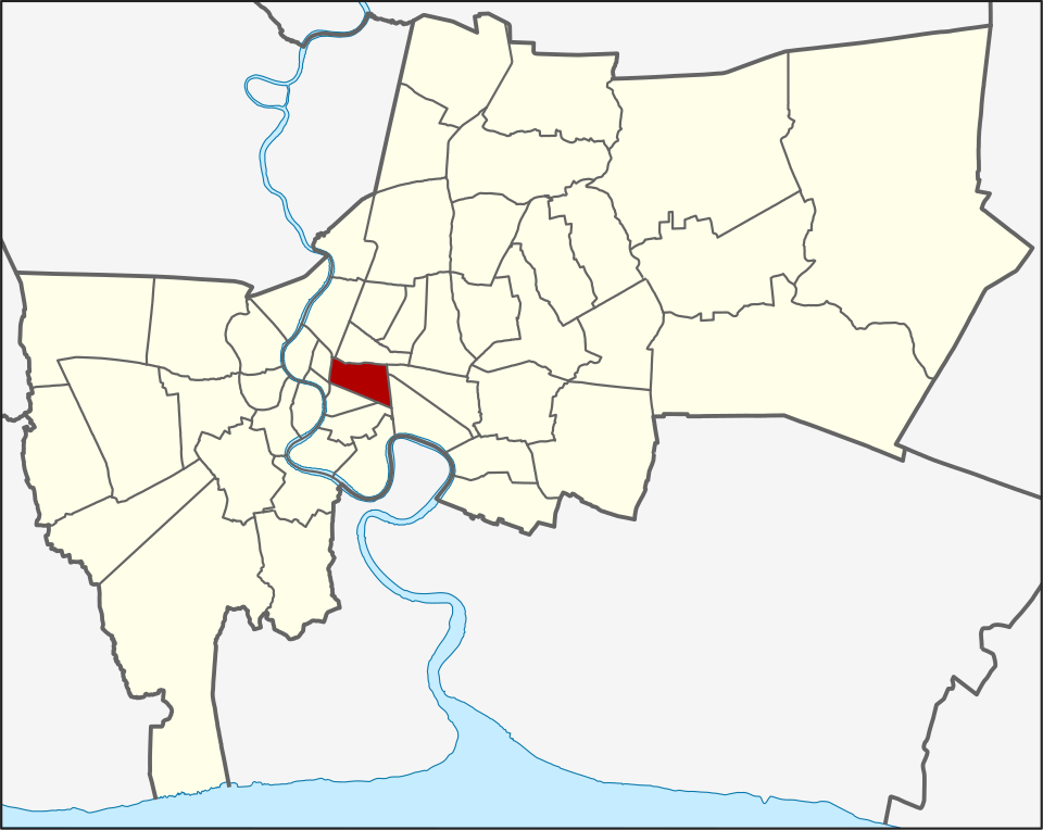 Pathum Wan location within Bangkok