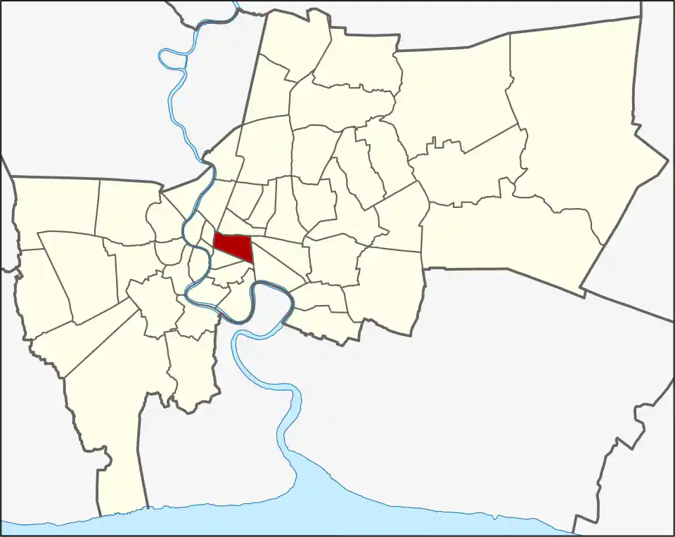 Pathum Wan location within Bangkok