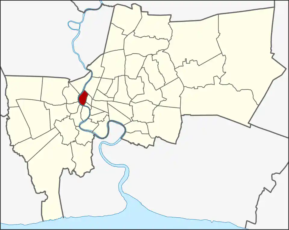 Phra Nakhon location within Bangkok