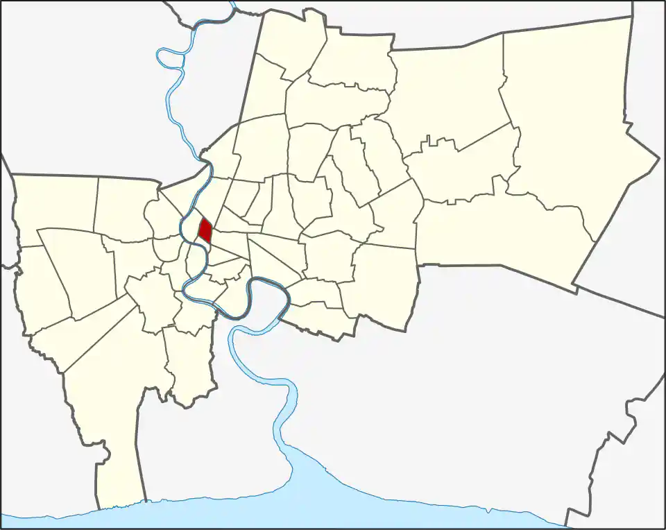 Pom Prap Sattru Phai location within Bangkok