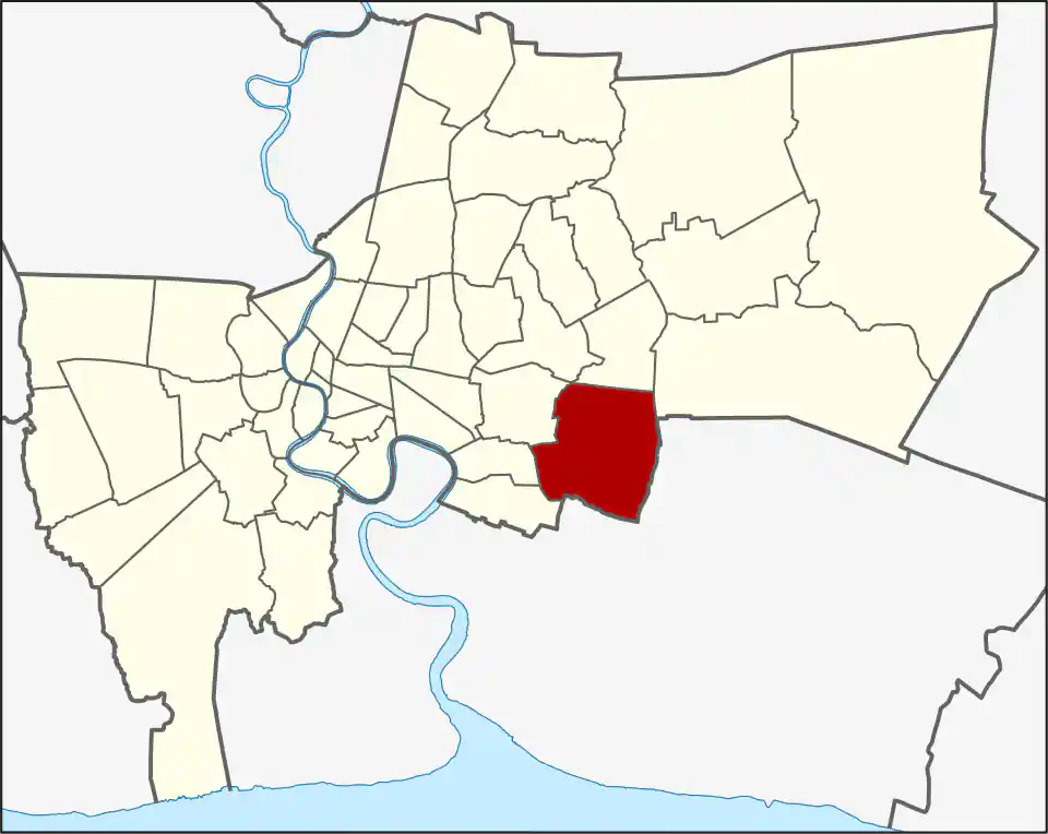 Prawet location within Bangkok