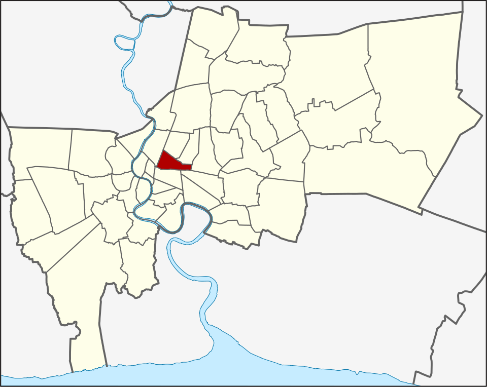 Ratchathewi location within Bangkok