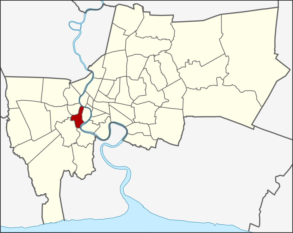 Thon Buri location within Bangkok