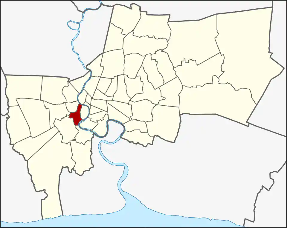 Thon Buri location within Bangkok