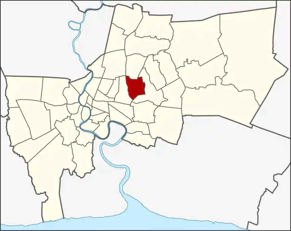 Wang Thonglang location within Bangkok
